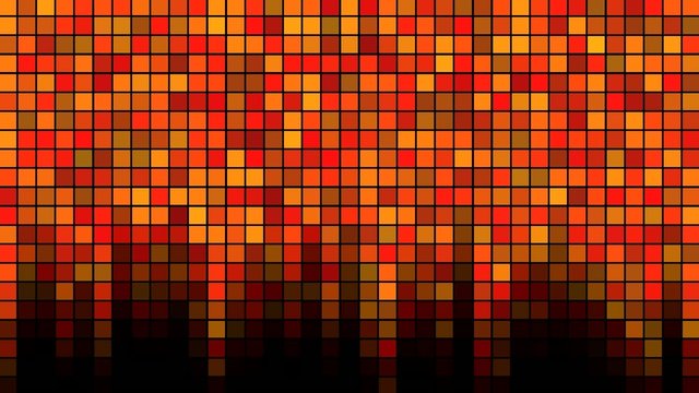 Blinking Tiles Background - Loop Orange