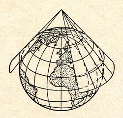 Conic map projection - 76967354