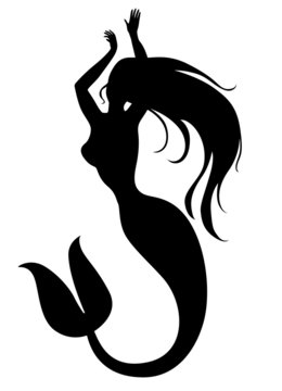 Silhouette dance mermaid
