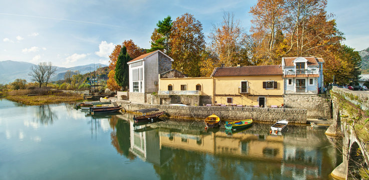 panoramic view of river bank
