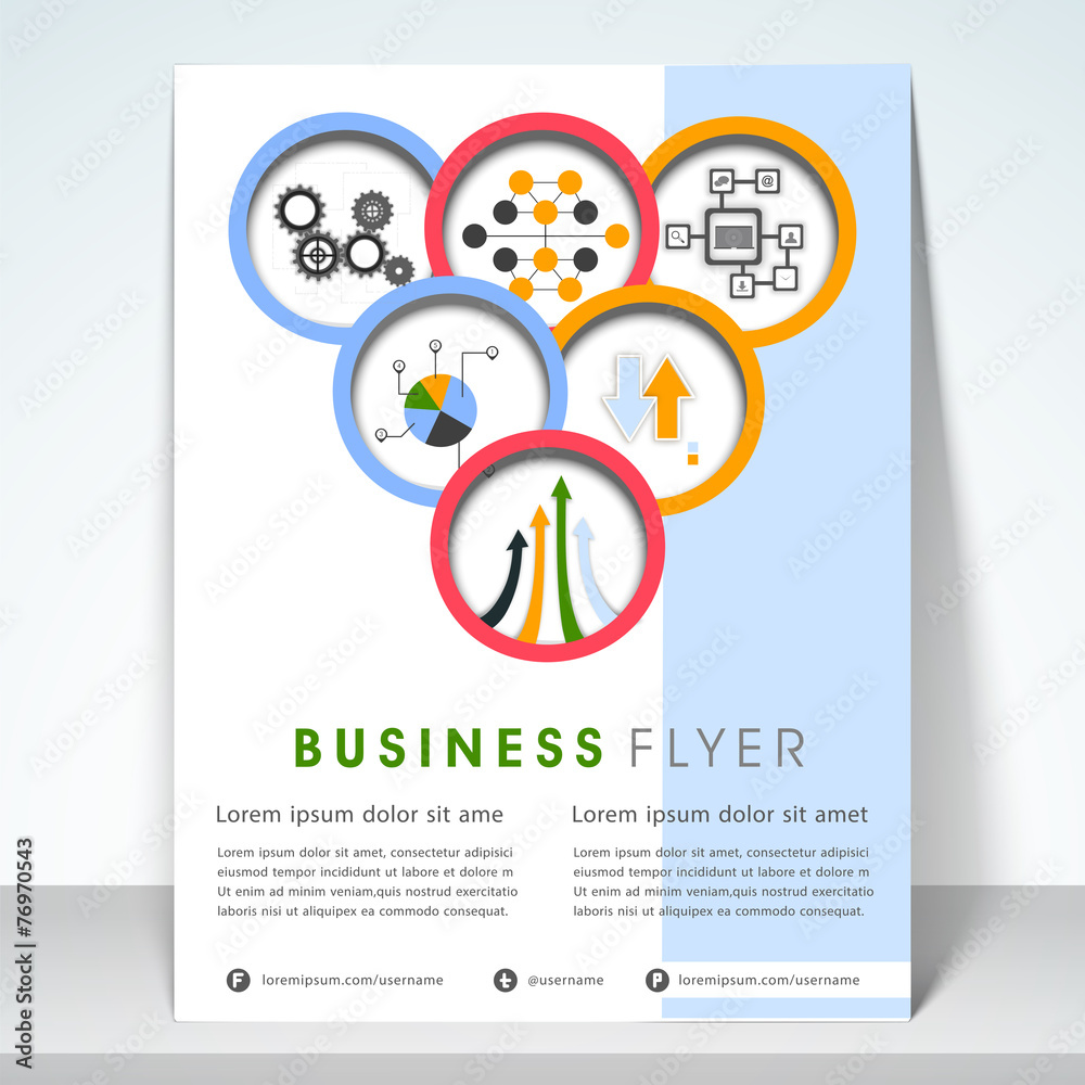 Canvas Prints Professional business flyer, template or banner design.