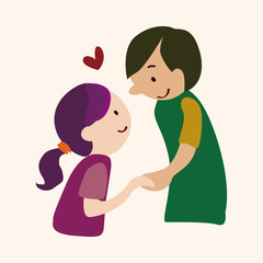 Valentine's day theme love couple elements vector