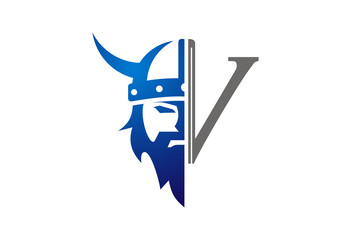 Viking icon vector logo