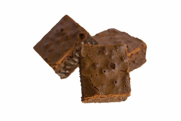 brownie isolated on white background