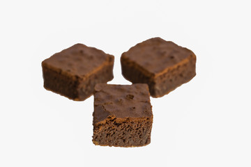 brownie isolated on white background
