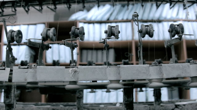 Machine spinning of Silk thread factory Beijing East China Asia