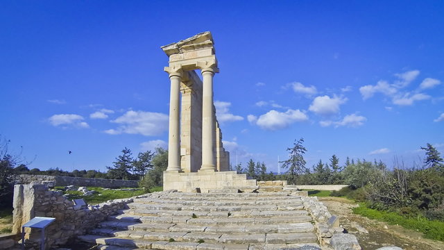 Ruins of temple of Apollo Hylates at Kourion, Limassol, Cyprus