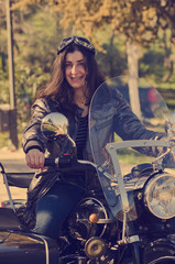 Plakat Woman at bike