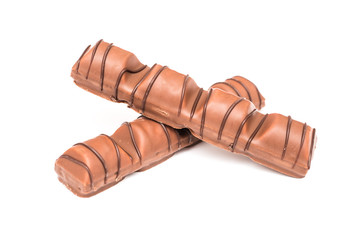 Chocolate Bars Isolated On White