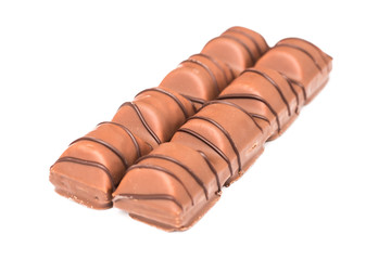 Chocolate Bars Isolated On White