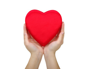 Obraz premium Red heart in hand