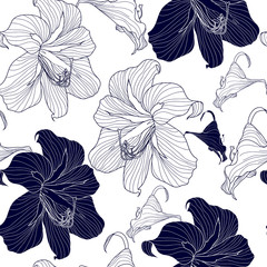 Seamless pattern with flowers