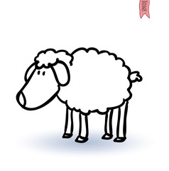 sheep, vector illustration