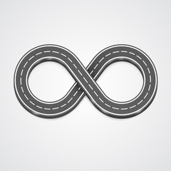 Infinity road vector background