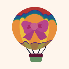 hot air ballon design elements vector