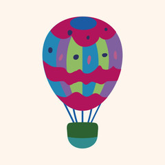 hot air ballon design elements vector