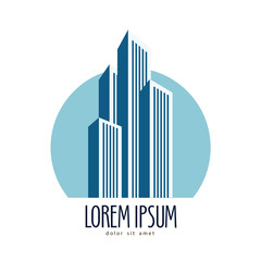 City vector logo design template. skyscrapers or construction