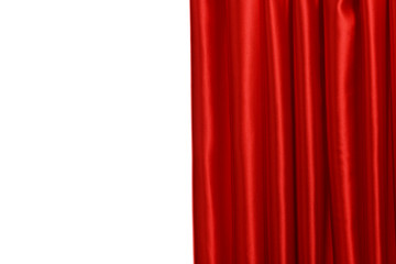 Red Curtain on white background