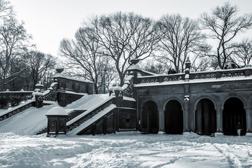 Snow on Bethesda Terrace