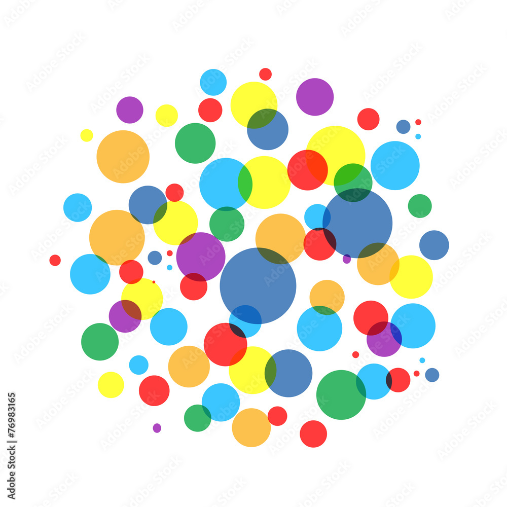 Aufkleber bubble colorful frame for your design