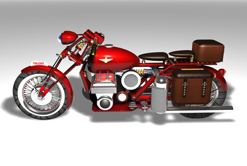 Fototapeta premium Motocicletta rossa vintage