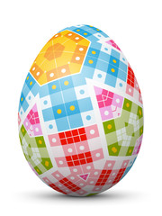 Osterei, Ei, Ostern, karriert, bunt, textur, Icon, Symbol, Egg
