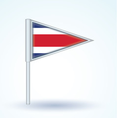 Flag of Costa rica, vector illustration