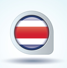 Obraz premium Flag of Costa rica, vector illustration