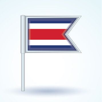 Flag of Costa rica, vector illustration