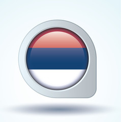 Fototapeta premium Flag of Serbia, vector illustration