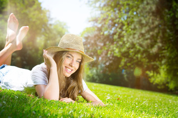 beauty on green grassland