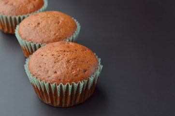 Homemade chocolate muffins