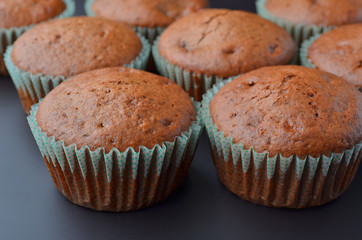 Homemade chocolate muffins