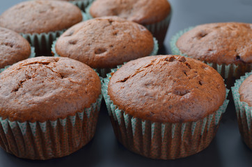 Homemade chocolate muffins
