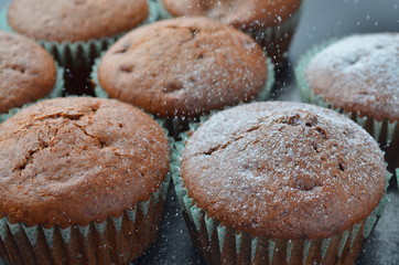 Homemade chocolate muffins