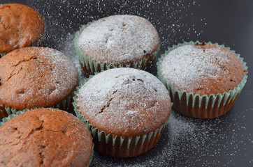 Homemade chocolate muffins