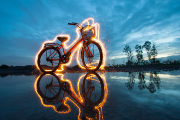 bicycle light painting