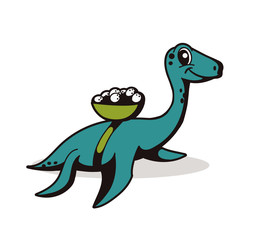 Cute marine dinosaur