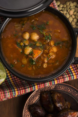 Moroccan traditional soup - harira, the traditional Berber soup