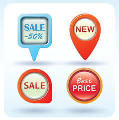 Sale Tags, Vector Illustration.