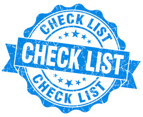 excellent blue grunge seal isolated on white