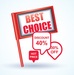 Sale Tags, Vector Illustration.