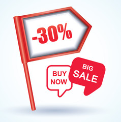 Sale Tags, Vector Illustration.