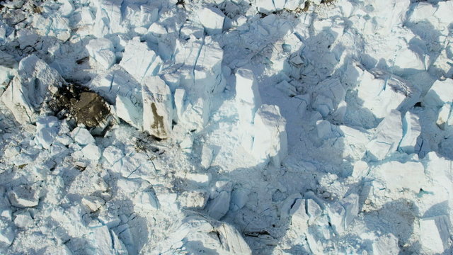Aerial Ice Meltwater Eqi Glacier Icefjord Ocean Environment Greenland 
