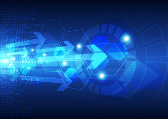 Abstract global future technology background, vector