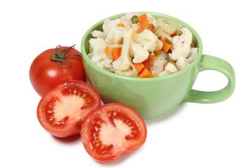 Soup and tomatos