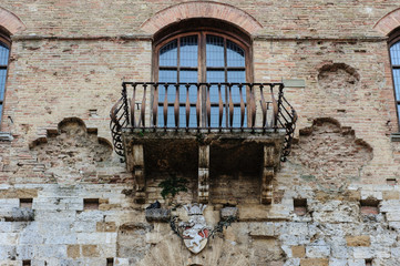 Fototapeta na wymiar San Giminiano , balcone