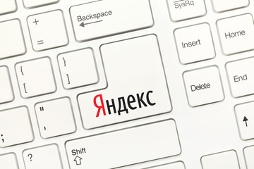 White conceptual keyboard - Yandex (key with logotype)