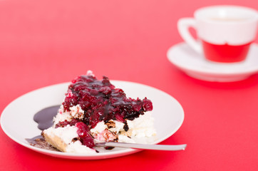 Delicious handmade slice of cheese cake