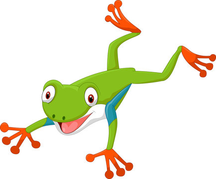 Cute Cartoon Green Frog